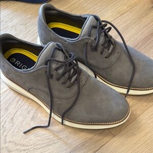 Gray suede Cole Haan Original Grand Men's oxford Shoes